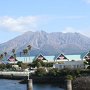 鹿児島港のフェリー乗り場から見る桜島