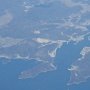神戸を迂回するように瀬戸内海へ出たあとは少し中国地方南岸を飛行して内陸へ．写真は兵庫県相生市付近．