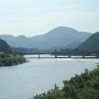 阿賀野川中流域は川幅が広くゆったりと流れている．