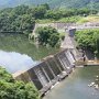 阿賀川に沿って遡っていく．写真は芦ノ牧温泉-大川ダムにあるダム．この上流に大川ダムがある．