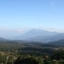 バス停のある休憩所展望台からの眺め．遠くに見えるのは岩手山．